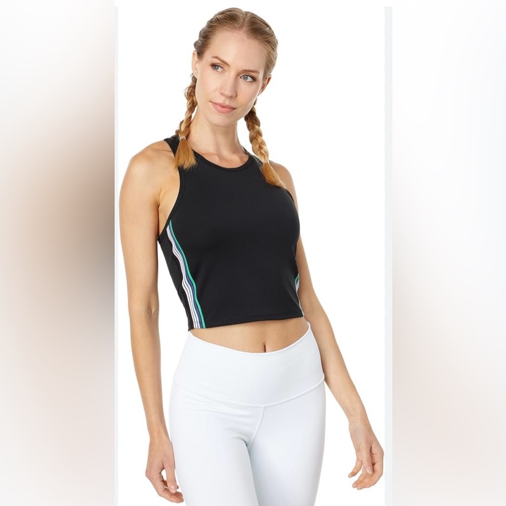 NEW Spiritual Gangster Everyday Active Tank Black Cropped Tank Size Small NWT